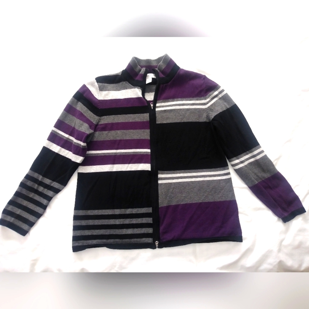 Christopher & Banks petite zip up cardigan Large